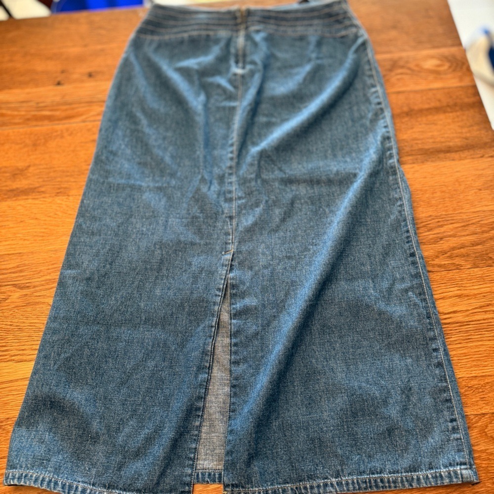 Emma‎ James Vintage 100% Cotton Denim Maxi Skirt Size 10